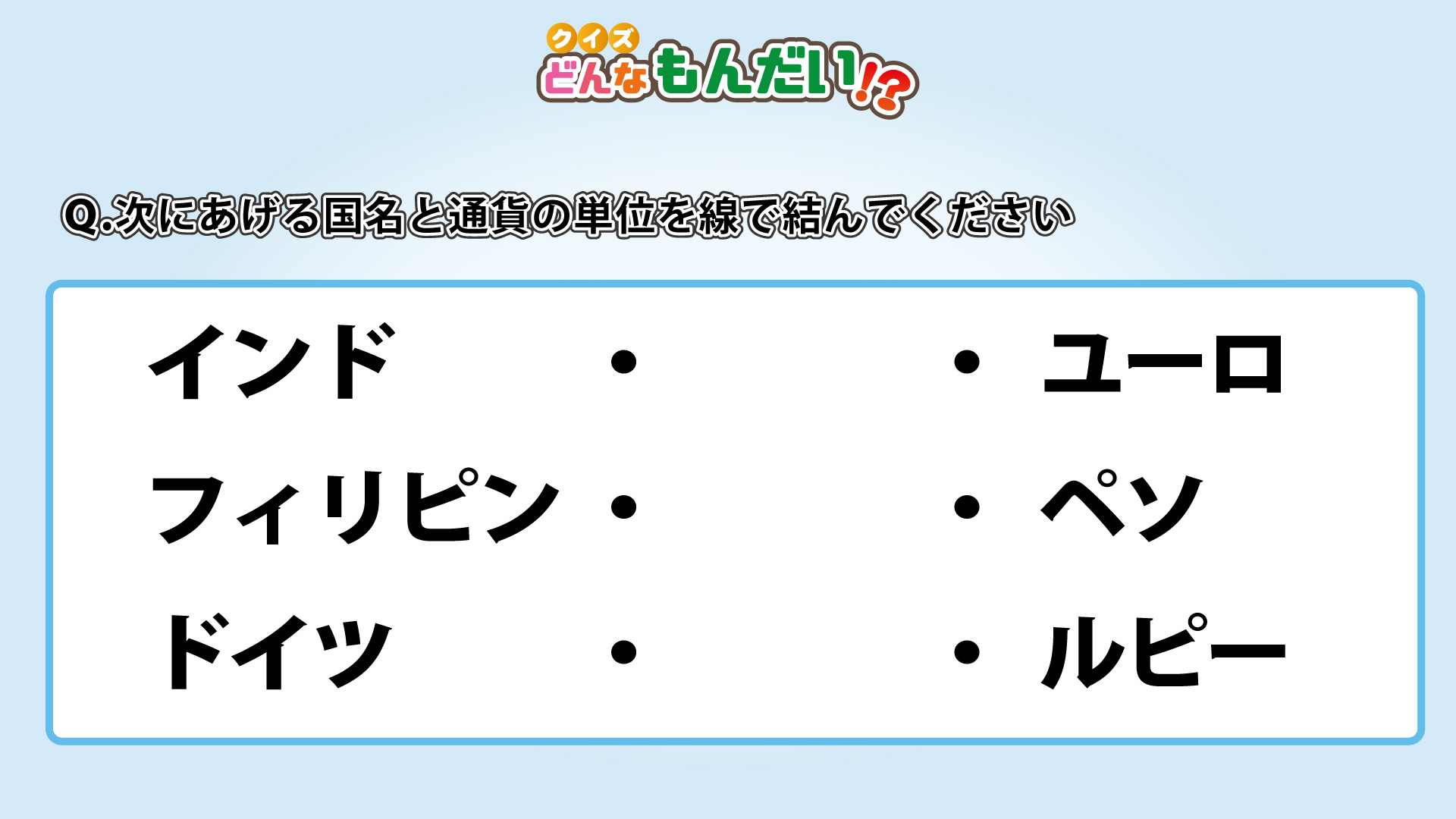 クイズ　どんなもんだい⁉　2024年4月号